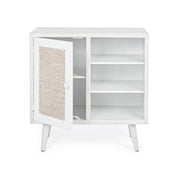 Credenza con anta e tre ripiani Bianco MONTIEL 66x30x h64,5 cm