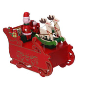 Red sleigh wooden music box cm18x9h16