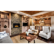 Camino a bioetanolo da parete o incasso Pisa Nero L 65 x P 12 x H 40