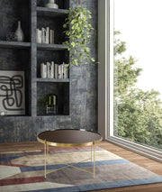 Tavolino in Vetro Temperato e Metallo - 70 x 70 x 40h