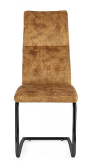 4x Sedia Thelma Velluto Giallo