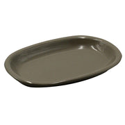 Romeo dove gray oval plate cm36x25h4