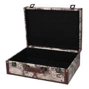 Eco-leather suitcase 1-3 rectangular globe cm40x30h14