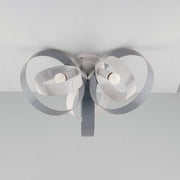 Plafoniera moderna in ferro tre luci Bianco Grigio tre luci 44x h26 cm