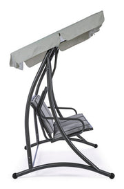 Dondolo in acciaio tre posti Antracite GRELY 190x120x h185 cm