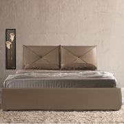 Letto matrimoniale con contenitore ARMONIA Tortora 188x223x h109 cm