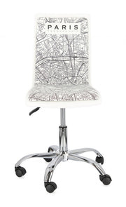 Sedia ufficio acciaio similpelle Young Paris cm 42,5 x 40 x 87