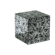 Tavolino specchio damascato cm 40 x 40 x h 40