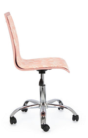 Sedia ufficio acciaio similpelle Young Hearts cm 42,5 x 40 x 87