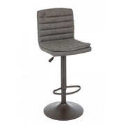 Sgabello bar Connor grigio scuro in ecopelle vintage