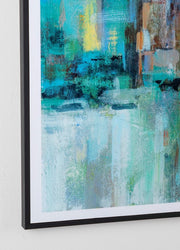 Quadro skyline city con cornice cm 120x90