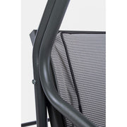 Dondolo in acciaio due posti Antracite GRELY 145x120x h185 cm