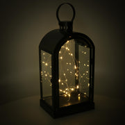 Lanterna led metallo nero cm20,2x15,2h38,5-46