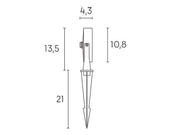 Faretto C-Picc 15W Led 4000K  linea ciak  grafite