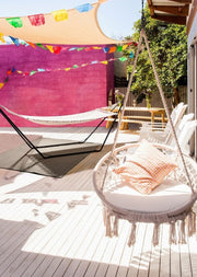 Supporto amaca in acciaio Antracite 300x80x h100 cm iperbriko