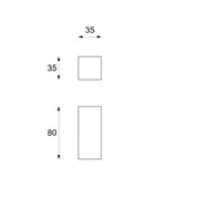 Colonna 35x35x80h cm con struttura interna in compensato