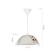 Lampada per cameretta Mufi MDL4164 vetro bianco con disegni EFFEZ