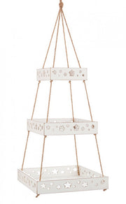 2x Vassoio Sospeso Hilaris 3P Rett Bianco