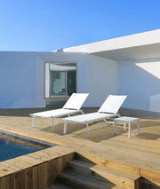 Tavolino alluminio bianco arredo giardino Cruise