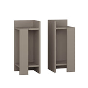 Set 2 tavolini comodini Elos colore light mocha 25x25x60 cm