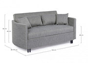 Divano letto due posti CLAYTON Grigio 166x88x h84 cm