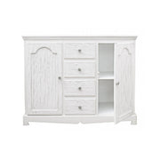 Credenza in MDF due ante quattro cassetti Bianca BLANC 100x40x h80 cm