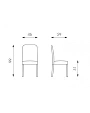 4x Sedia in similpelle - Anita