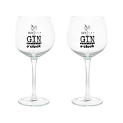 Set 2 Calici Gin Tonic In Vetro Trasparente Cc580 Linea Let'S Party