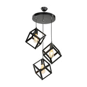 Lampada a sospensione  Agatha MDL3790 3 cubi nero EFFEZ