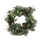 Round green plastic crown cm ø25