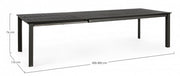 Tavolo giardino allungabile Konnor antracite cm 200-300 x 110h