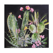 Quadro stampa cactus nero cm80x80x3