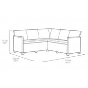 Set Emma Corner grafite con cuscini