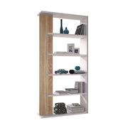 Libreria aperta design bianco rovere cm 90 x 25 x 180 h