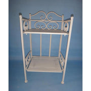 Scaffale metallo new jessica stretto 2 piani bianco brush cm 25x23h48