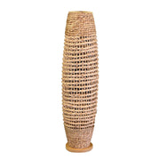 Lampada rattan naturale da terra con attacco cm ø31h119