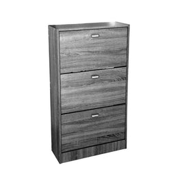 Scarpiera moderna grigia 3 ribalte slim cm 63 x 24 x 115 h