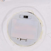 Babbo natale led resina con bimba rossocm40x26h15