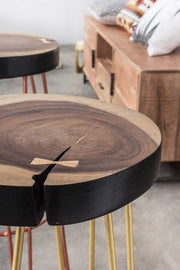 Sgabello bar oro in legno stile atmosphere