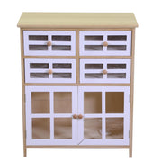 Mobiletto naomi 2 ante + 4 cassetti naturale rettangolare cm 60x30h72