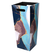 Rectangular morocco blue eco-leather 1-2 umbrella stand cm25x25h53