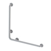 Corrimano angolare di sicurezza 78 x 78 cm per disabili colore bianco