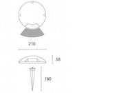 Segnapasso 1W Led 4000K  linea upper  grafite
