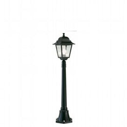 Lampada da terra in alluminio pressofuso con diffusori in vetro trasparente - Altezza max 210mm nero