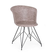 Sedia vintage Loft nero beige cm 56 x 54 x 76