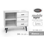 Mobile basso madia salotto bianco cm 94 x 38 x 80 h