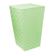 Rectangular light green lined polyester basket cm40x30h53