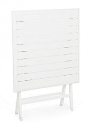 Tavolo da esterno pieghevole in alluminio Bianco ELIN 70x70x71H cm