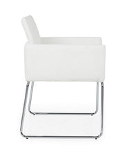 Sedia con braccioli in similpelle Bianco SIXTY 60x54x h80,5 cm