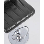 Sgabello da bar in similpelle Nero BARCLAY 46x51,5x h88,5-109,5 cm